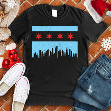 Load image into Gallery viewer, Chicago Flag &amp; City Skyline Tee
