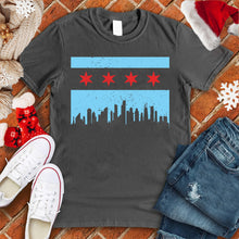 Load image into Gallery viewer, Chicago Flag &amp; City Skyline Tee
