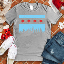 Load image into Gallery viewer, Chicago Flag &amp; City Skyline Tee
