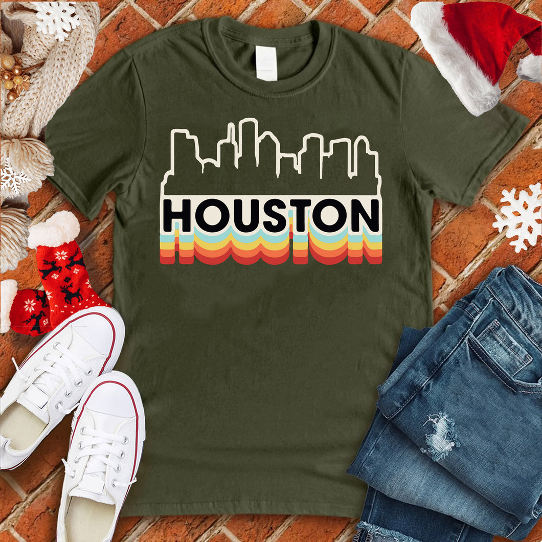 Retro Houston Christmas Tee