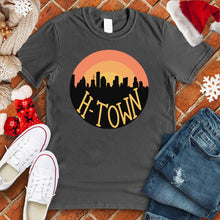 Load image into Gallery viewer, H-Town Round Sunset Christmas Tee
