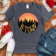 Load image into Gallery viewer, H-Town Round Sunset Christmas Tee
