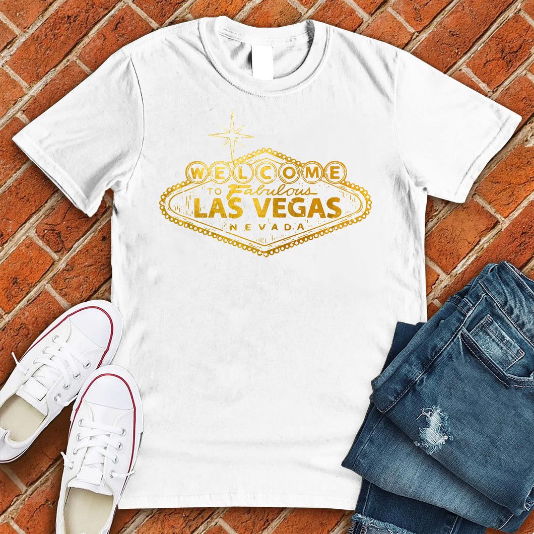 Welcome To Las Vegas Gold Tee