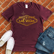 Load image into Gallery viewer, Welcome To Las Vegas Gold Tee
