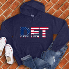 Load image into Gallery viewer, American Flag DET Hoodie
