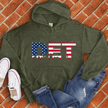 Load image into Gallery viewer, American Flag DET Hoodie
