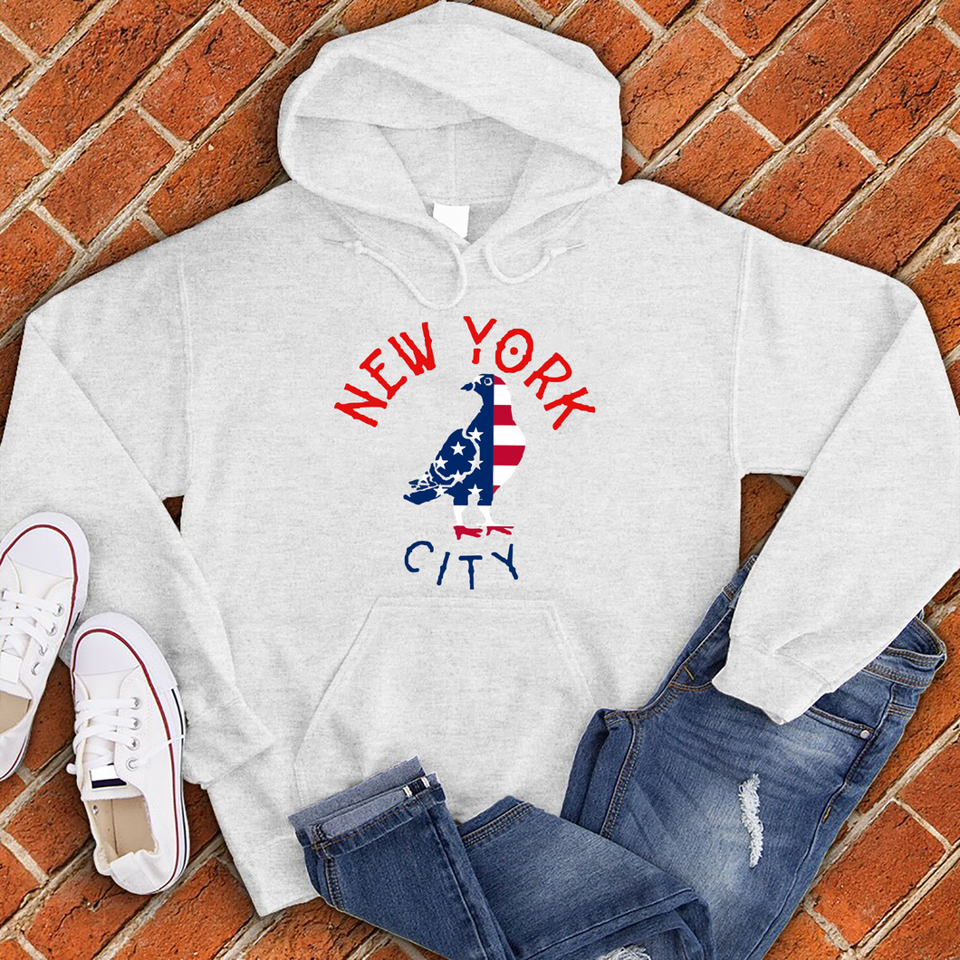 New York City Pigeon Flag Hoodie