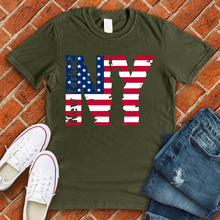 Load image into Gallery viewer, American Flag NY Tee

