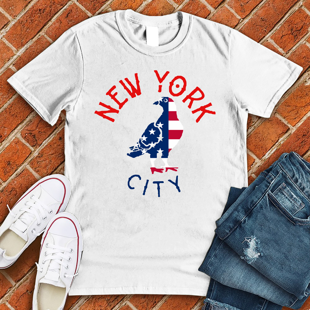 New York City Pigeon Flag Tee